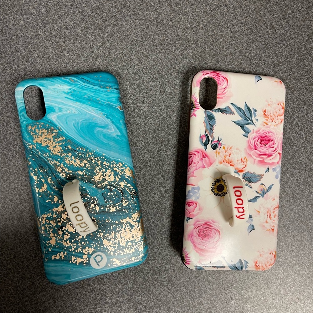 2 iPhone XS Max loopy cases